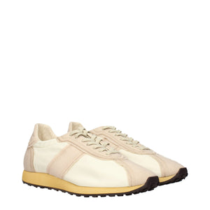 Beigefarbene Stoff-Sneaker