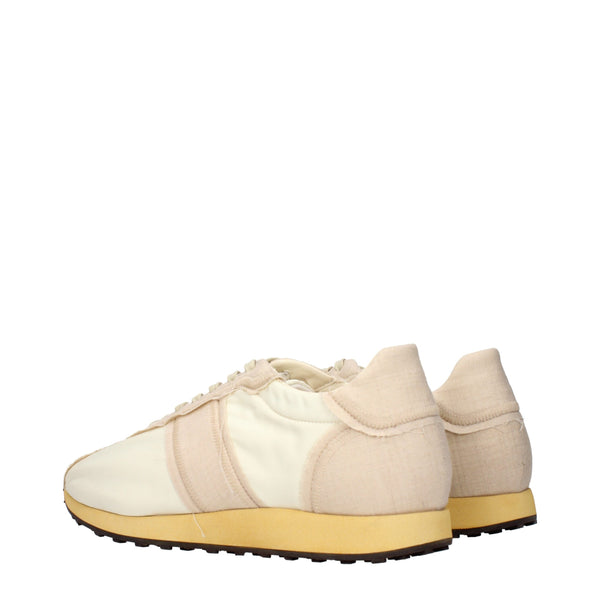 Beigefarbene Stoff-Sneaker