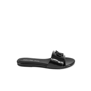 Schwarze Polyester-Pantoffeln