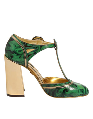 Grüne Lackleder-Pumps Vally