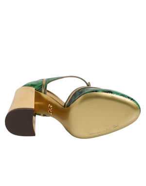 Grüne Lackleder-Pumps Vally