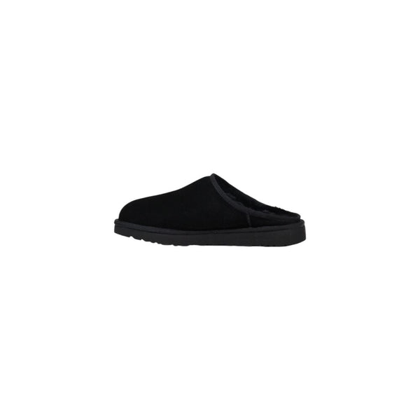 Schwarze Wildleder-Clogs
