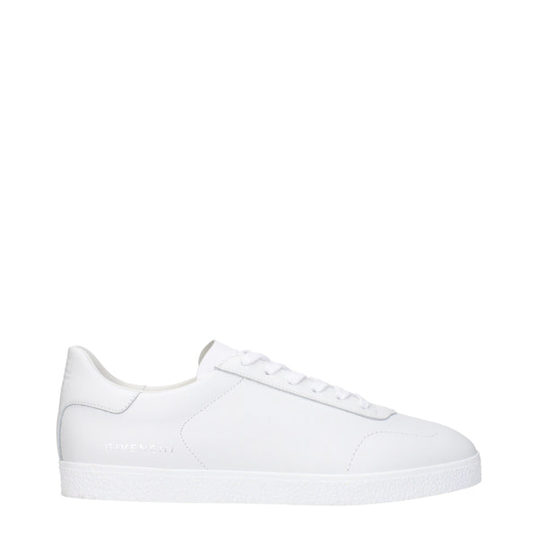 Weiße Sneakers aus Leder mit niedrigem Schaft