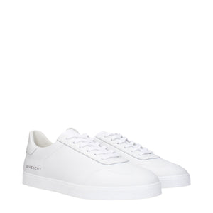 Weiße Sneakers aus Leder mit niedrigem Schaft