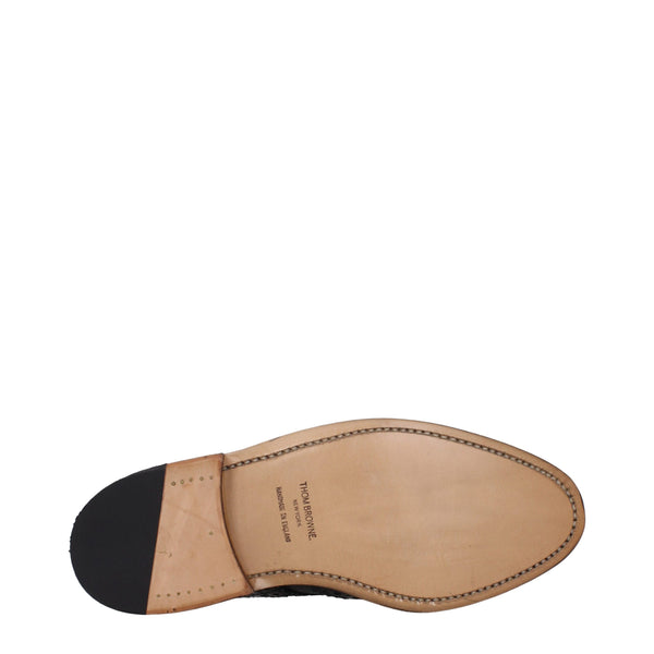 Schwarze Leder-Stiefeletten