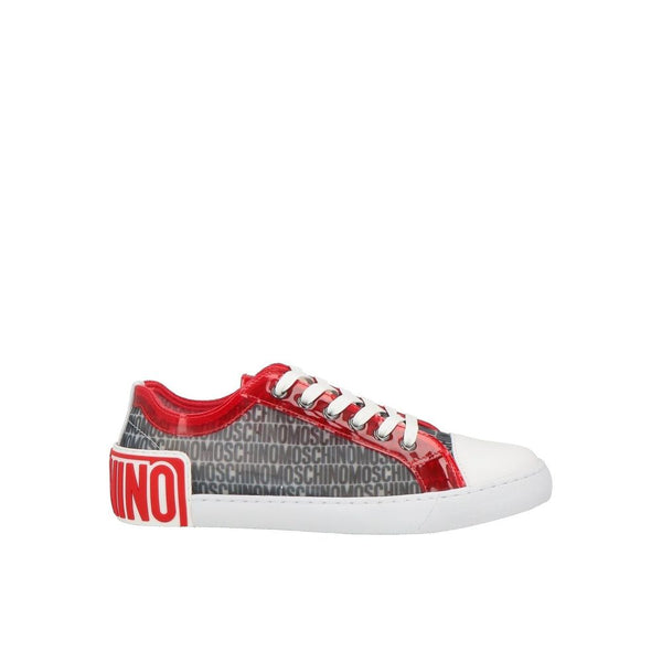 Weiße Polyester Sneakers im Low-Top-Stil