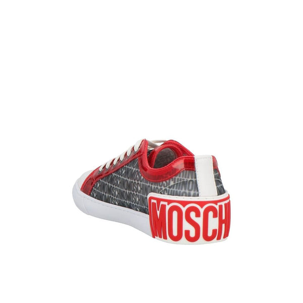 Weiße Polyester Sneakers im Low-Top-Stil