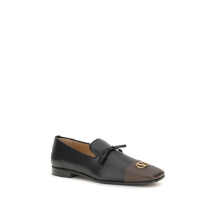 Schwarze Loafer aus Ziegenleder