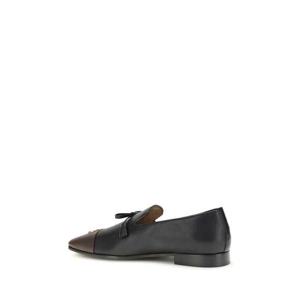 Schwarze Loafer aus Ziegenleder