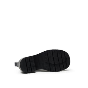 Schwarze Leder-Ankle-Boots