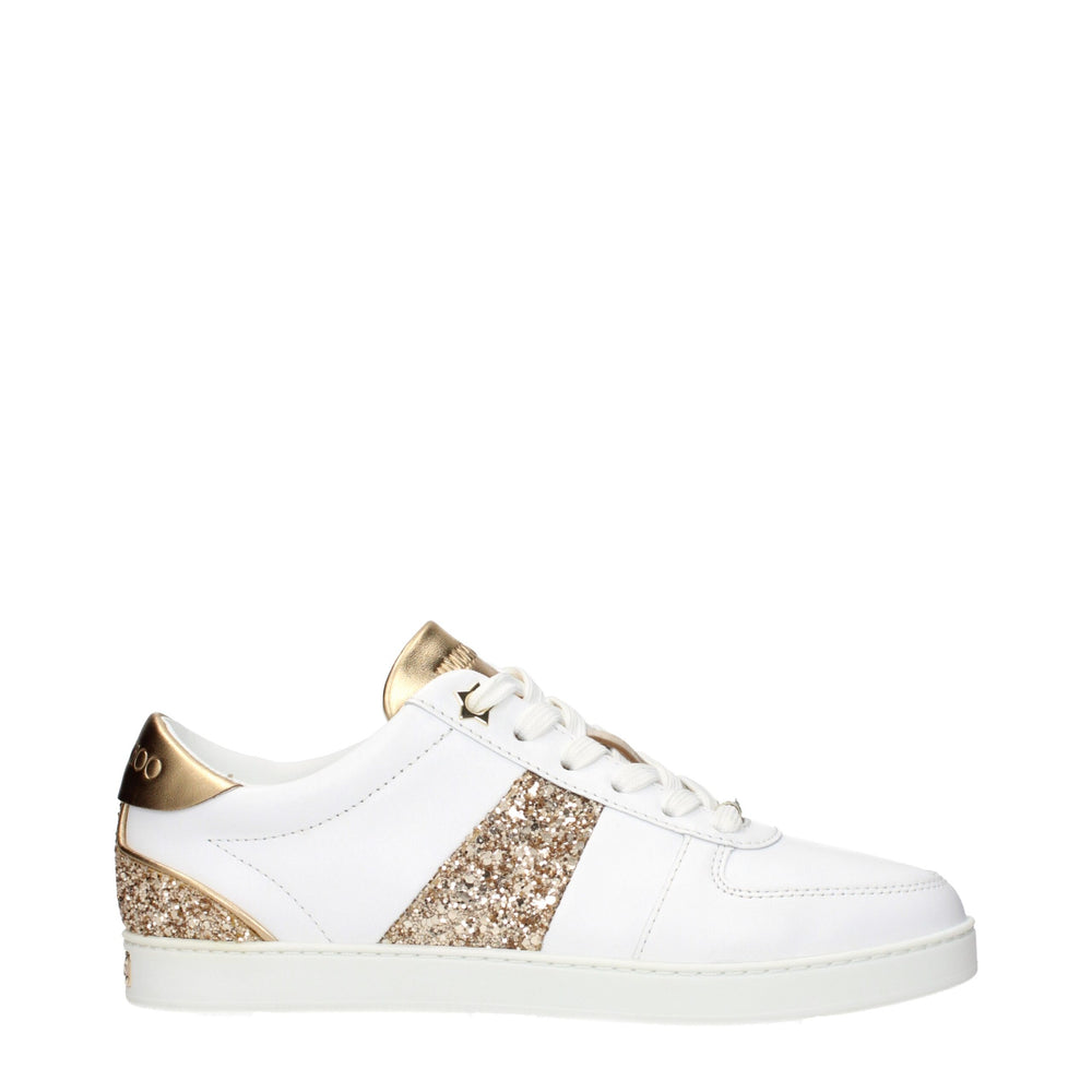 Weiße Leder-Sneaker mit niedrigem Schaft