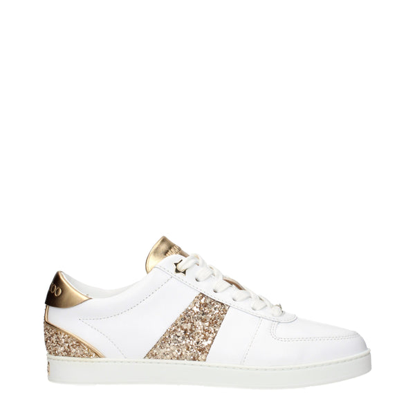 Weiße Leder-Sneaker mit niedrigem Schaft