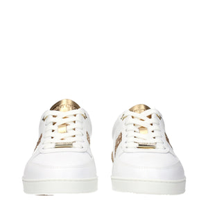 Weiße Leder-Sneaker mit niedrigem Schaft