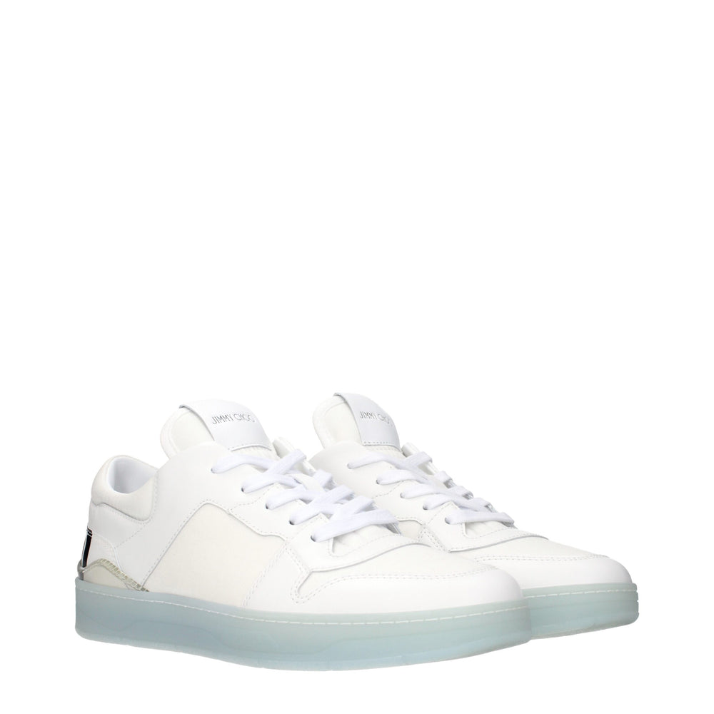 Weiße Leder-Sneakers mit niedrigem Schaft