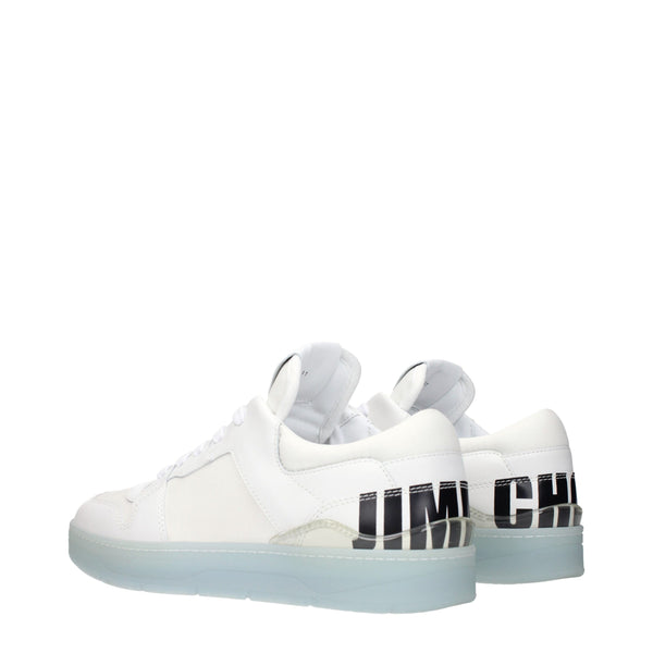 Weiße Leder-Sneakers mit niedrigem Schaft