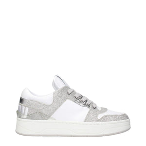 Weiße Leder-Sneaker mit niedrigem Schaft