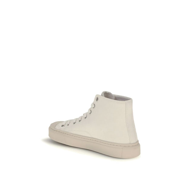 Weiße High-Top-Sneaker aus Baumwolle