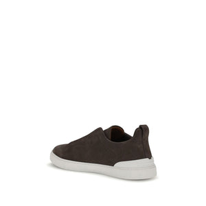 Schwarze Sneakers aus Kalbsleder Bos Taurus