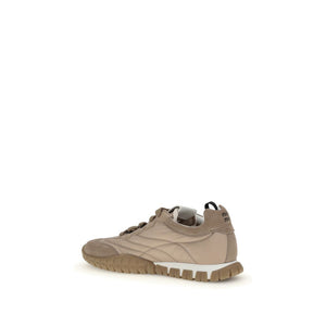 Braune Sneaker aus recyceltem Polyamid
