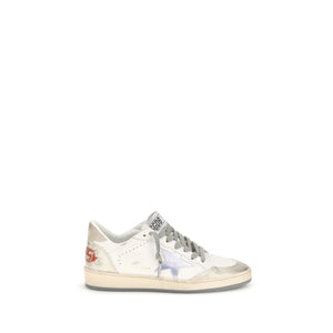Weiße Leder-Sneaker mit niedrigem Schaft