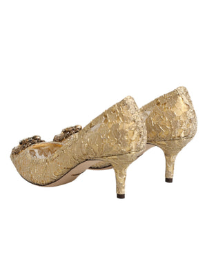 Goldene Taormina-Spitzen-DEVOTION-Pumps