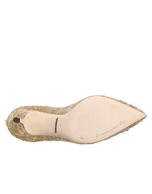 Goldene Taormina-Spitzen-DEVOTION-Pumps