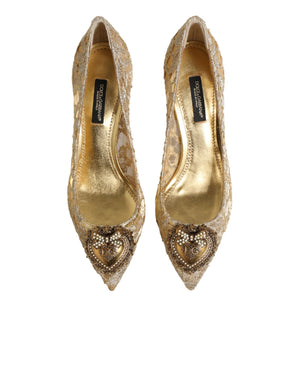 Goldene Taormina-Spitzen-DEVOTION-Pumps
