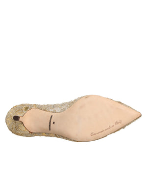Goldene Taormina-Spitzen-DEVOTION-Pumps