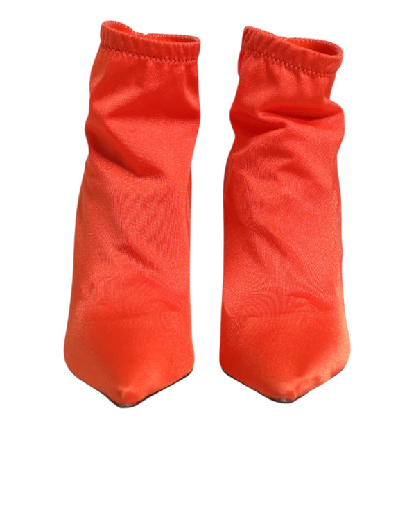 Orange DG Logo Absatz-Stiefeletten