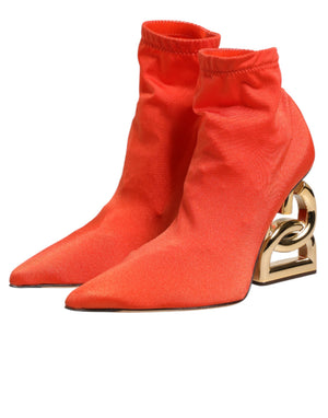 Orange DG Logo Absatz-Stiefeletten