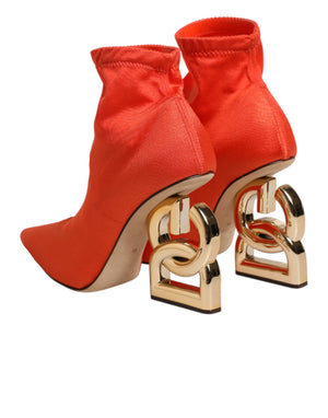 Orange DG Logo Absatz-Stiefeletten