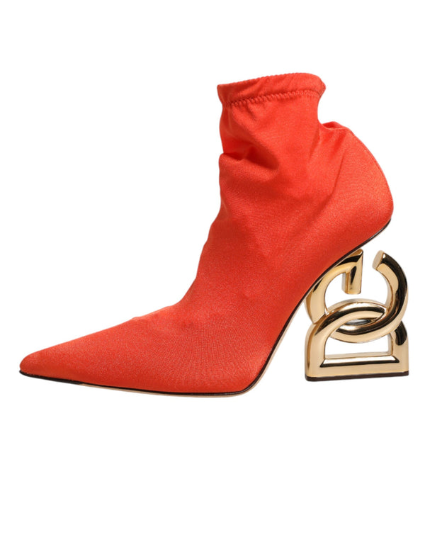 Orange DG Logo Absatz-Stiefeletten