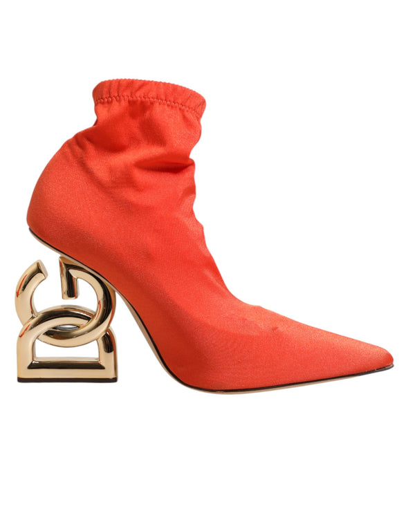 Orange DG Logo Absatz-Stiefeletten