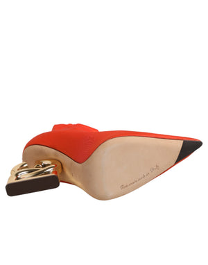 Orange DG Logo Absatz-Stiefeletten