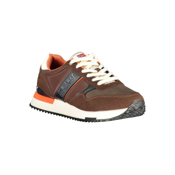 Braune Polyester-Sneaker für Herren