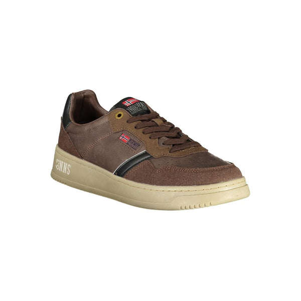 Brauner Polyester-Sneaker für Herren