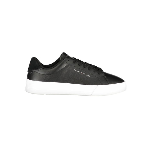 Schwarzer Ledersneaker für Herren