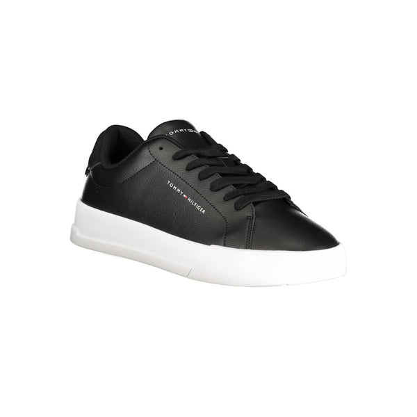 Schwarzer Ledersneaker für Herren