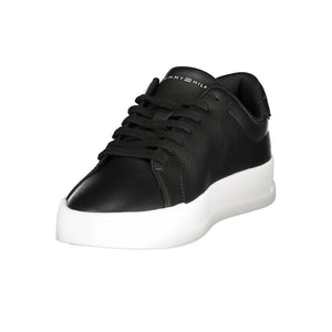 Schwarzer Ledersneaker für Herren