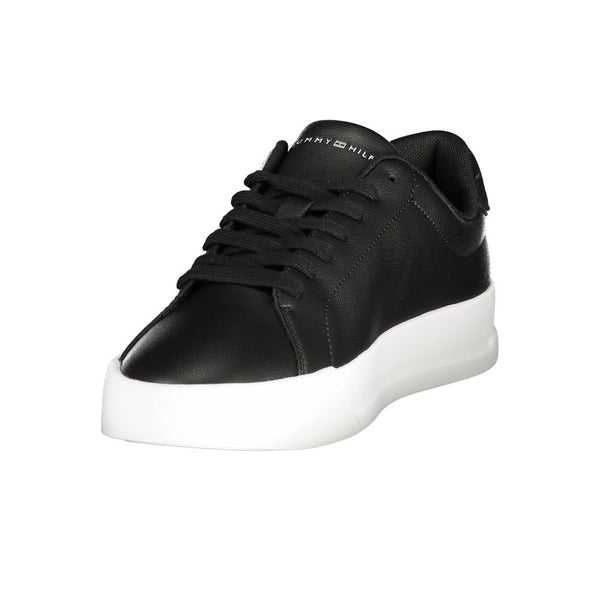 Schwarzer Ledersneaker für Herren