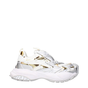 Weiße Chunky Sneaker aus Stoff