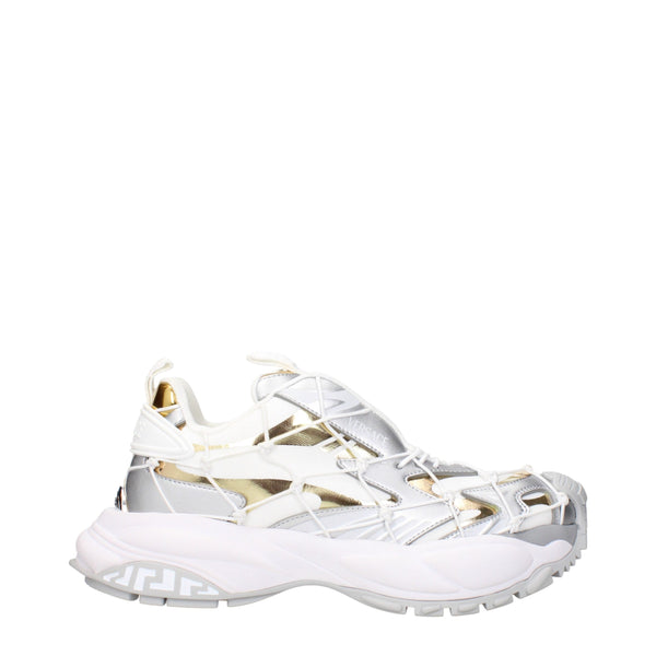 Weiße Chunky Sneaker aus Stoff