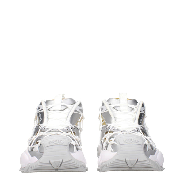 Weiße Chunky Sneaker aus Stoff