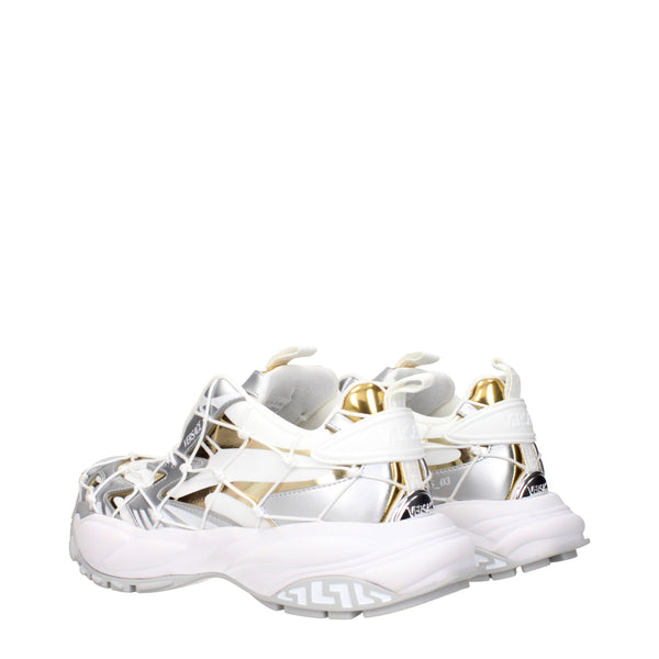 Weiße Chunky Sneaker aus Stoff