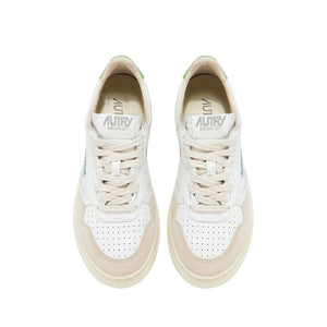Weiße Sneakers aus Leder mit niedrigem Schaft