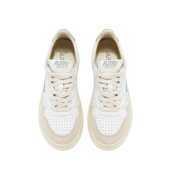 Weiße Sneakers aus Leder mit niedrigem Schaft