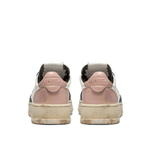Weiße Leder-Sneaker mit niedrigem Schaft