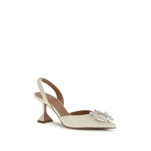 Weiße Kalbsleder Bos Taurus High-Heel-Pumps