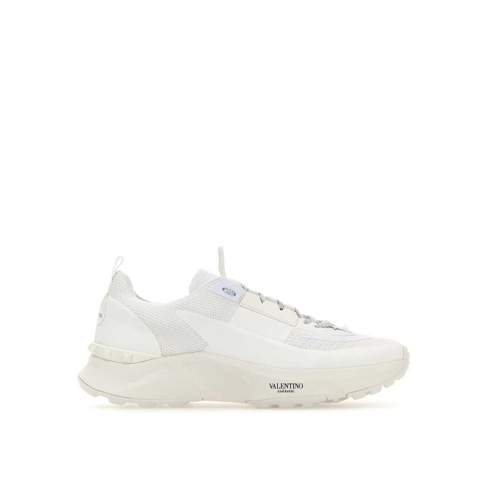 Weiße Stoff-Sneaker