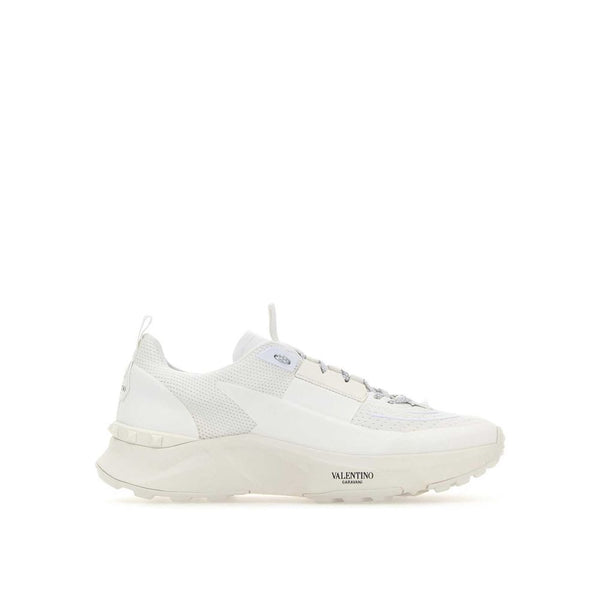 Weiße Stoff-Sneaker